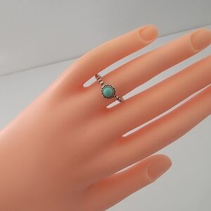 Pandora 925 Silver Chrysoprase May Birthday Bloom Ring Size 6.5